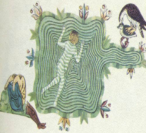 Az úszás egyik legrégebbi középkori ábrázolása II. Frigyes Császár solymászkönyvéből 1240-ből
