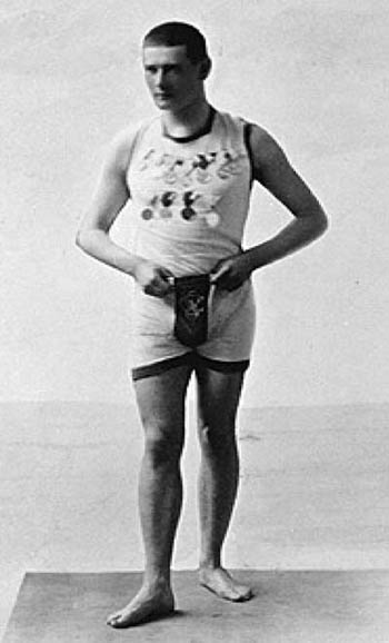 Hajós Alfréd, első újkori olimpiai bajnokunk fürdődressze
