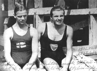 Bárány István (balról) a svéd Arne Borggal