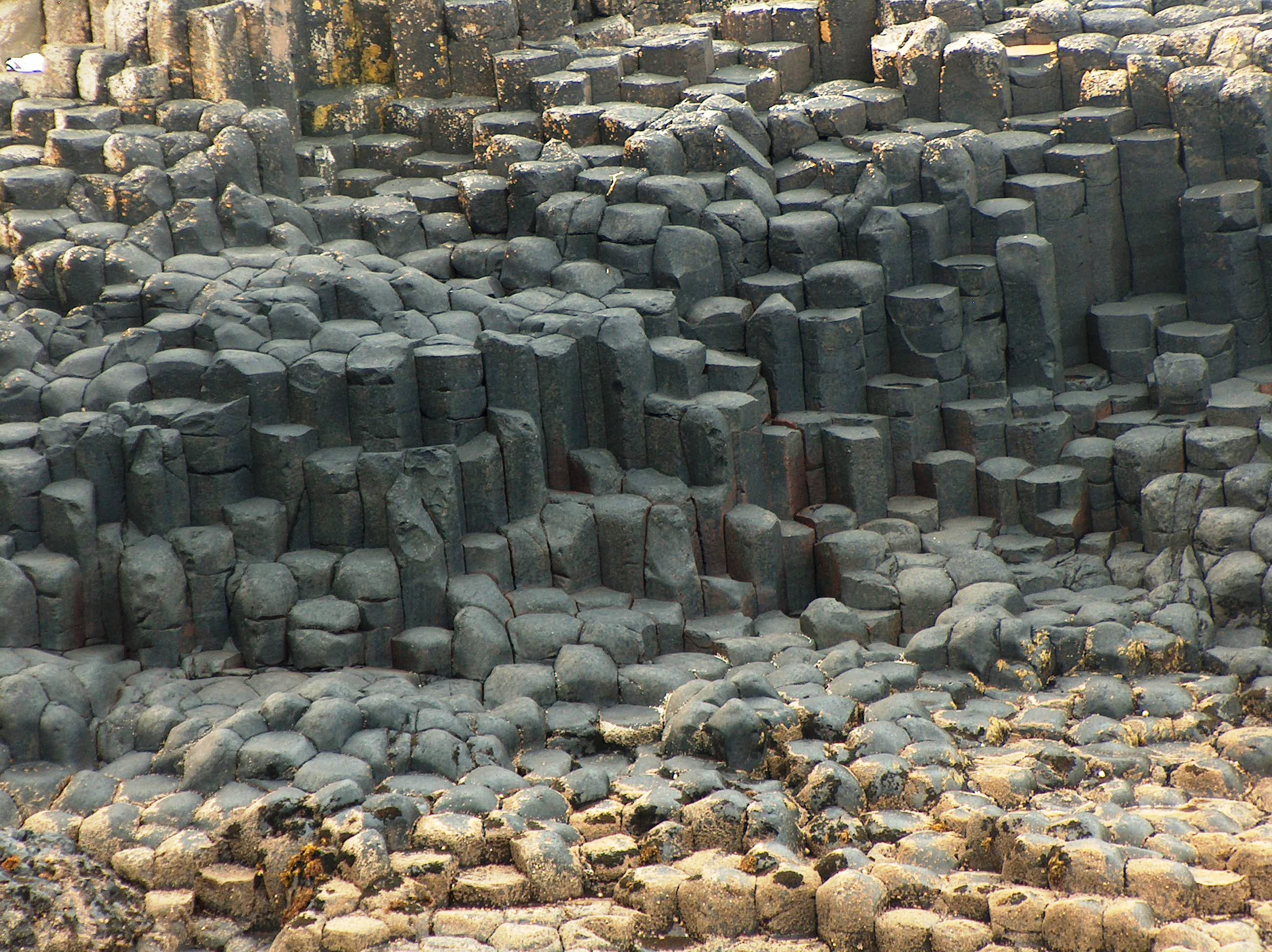 The Giant's Causeway: columnar basalt in Northern Ireland photo by János Kovács